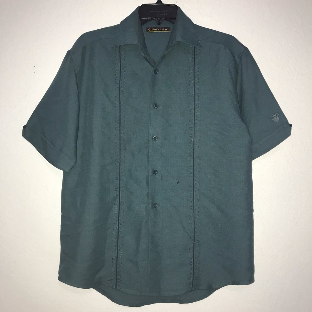 Cubavera Button Front Short Sleeve Shirt